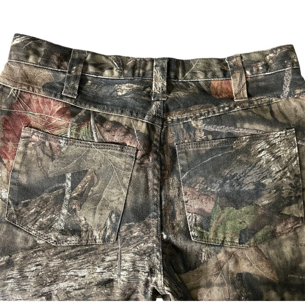 Vintage Mossy‎ Oak Mens Size 34/ 30 Camouflage Wide Straight Leg Hunting Jeans